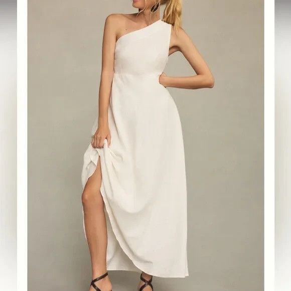 Farm Rio Anthropologie One-Shoulder A-Line Smocked Dress Women's Size XXS Petite - Picture 2 of 16